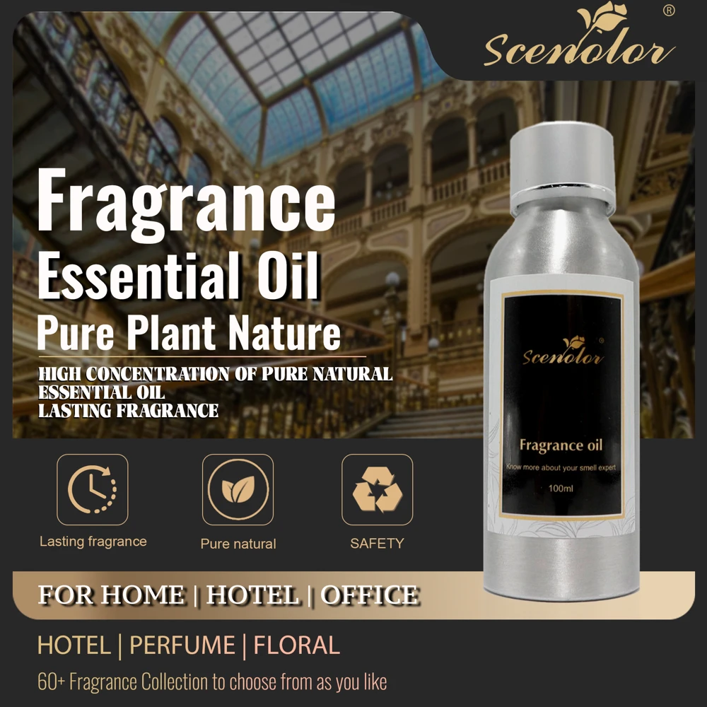 Home Essential Oil 100ml Pure Plant Extrat Hotel Perfume Fragrance Air Freshener For Aroma Diffuser 2024 New Products Packaging