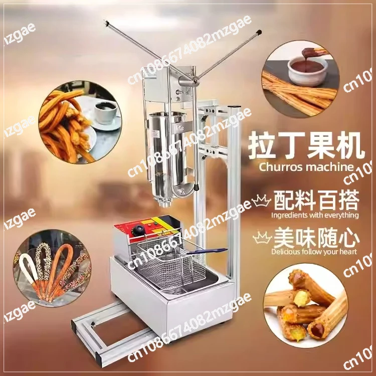 Stainless Steel Automatic Spanish Churro Machine  with Fryer - Commercial Snack Maker High Efficiency