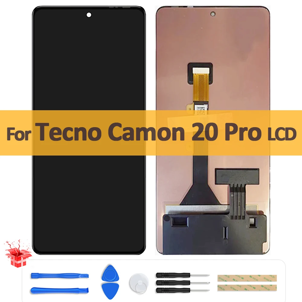 

6.67" Original AMOLED For Tecno Camon 20 Pro CK7n LCD Display Touch Screen Digitizer Assembly For Camon20 Pro LCD Repair Parts