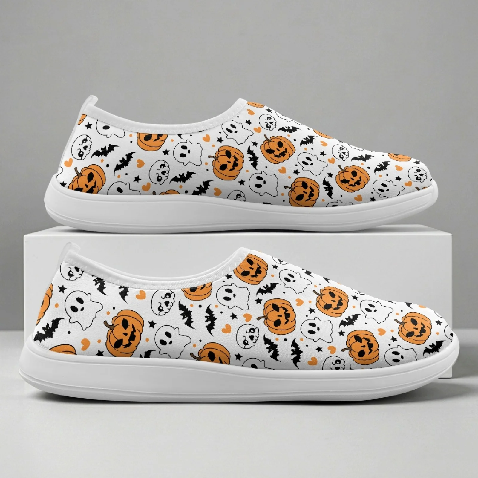 XIXIRIMIDO Women's Slip-on Wide-toed Shoe Nurse Shoes Men's Sneakers and Casual Shoes Zapatillas de Mujer Feminino Halloween