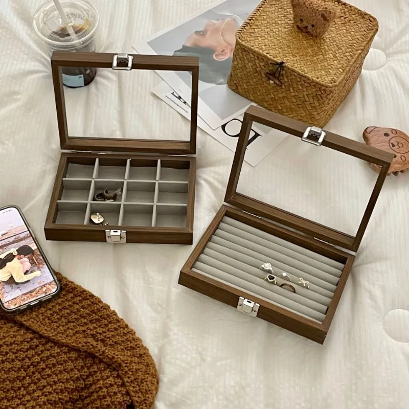 

Walnut Jewelry Box Jewelry Storage Display Wooden Box Storage Box Jewelry Jewelry Counter Display