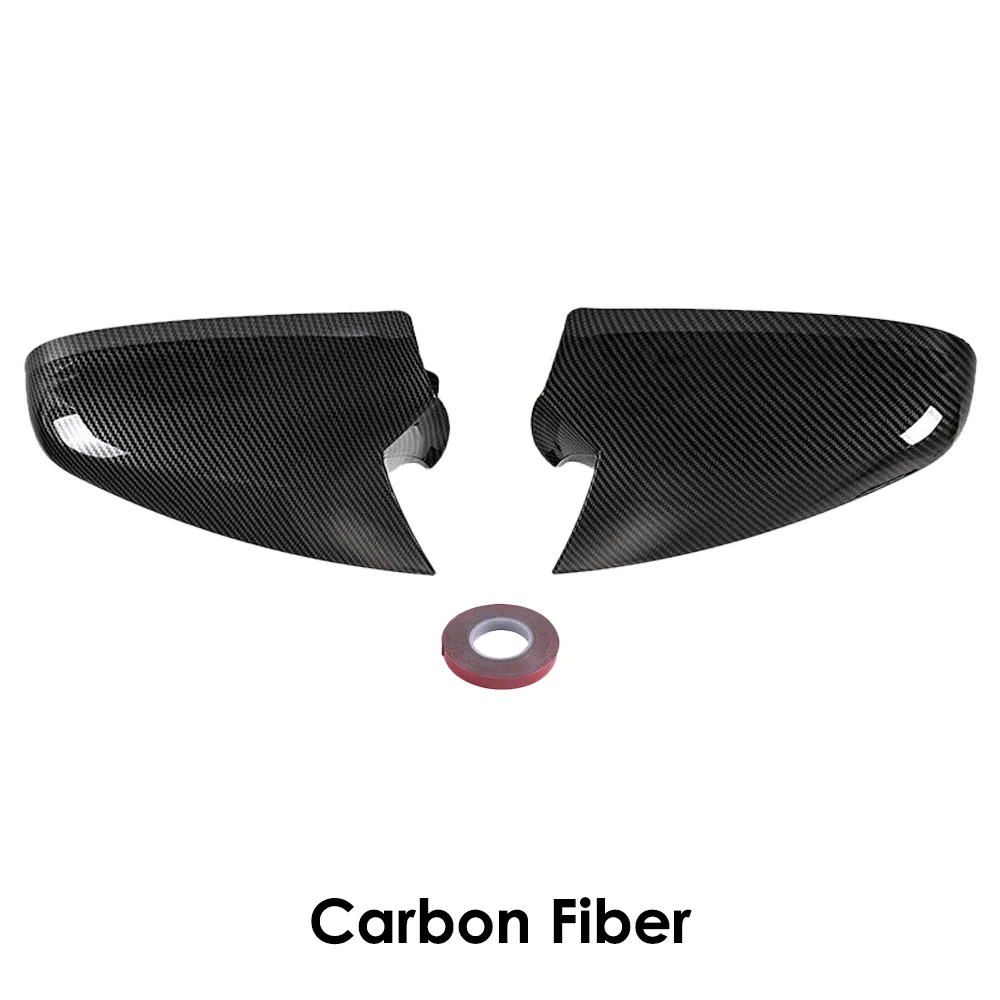 2Pcs Side Rear View Mirror Cap Cover Carbon Fiber Glossy Black For Vauxhall Astra Opel Astra H 2004 2005 2006 2007 2008 2009