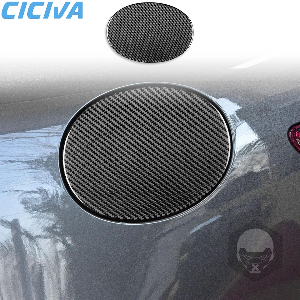 

For Alfa Romeo-Giulia 2017-2021 Soft Carbon Fiber Fuel tank cap Car External Retrofit Accessories Sticker