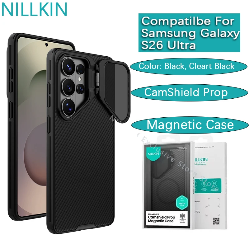

Nillkin для Samsung Galaxy S26 Ultra CamShield Prop, магнитный кронштейн для защиты от падения подушки безопасности, защитный чехол для телефона