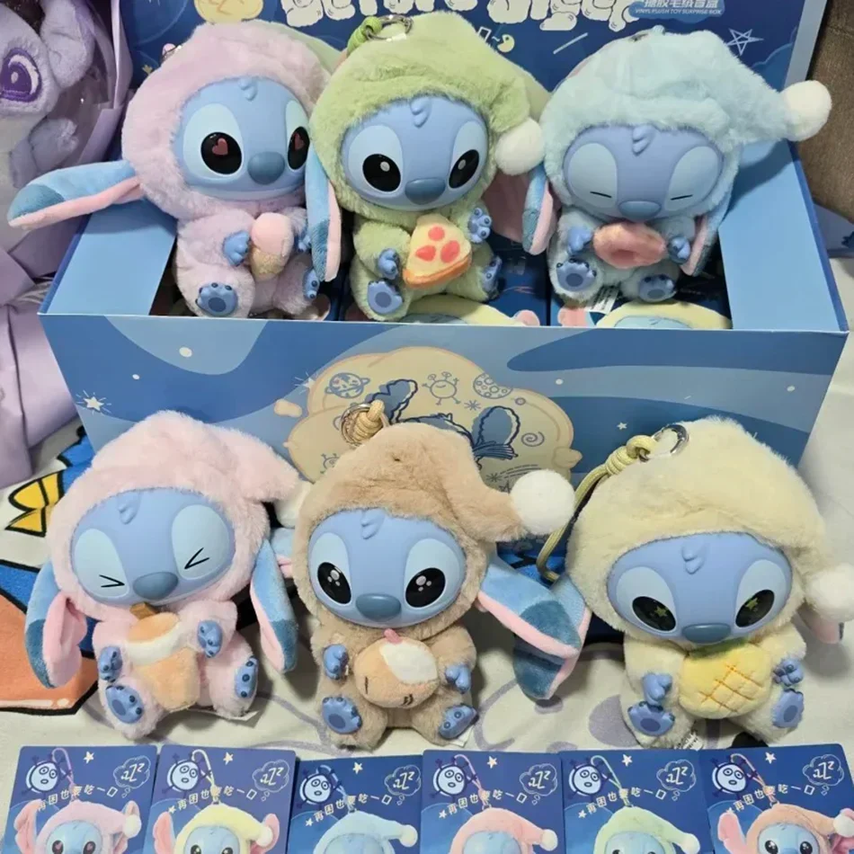 Blinde doos voor Stitch & Eat Something Before Sleep Series Blind Box Pluche hanger Mystery Cute Stitch Doll Verrassingsspeelgoed Cadeauspeelgoed