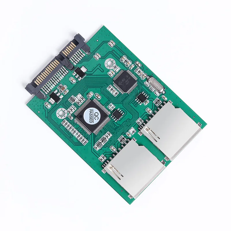 SP Dual SD card to SATA high speed dual chip dual SD to SATA hard disk adapter card SD to serial hard disk15 male