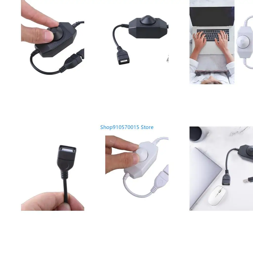 B95C USB LED Dimmer Speed Controller Extension Cable with Switches Controller Equipment