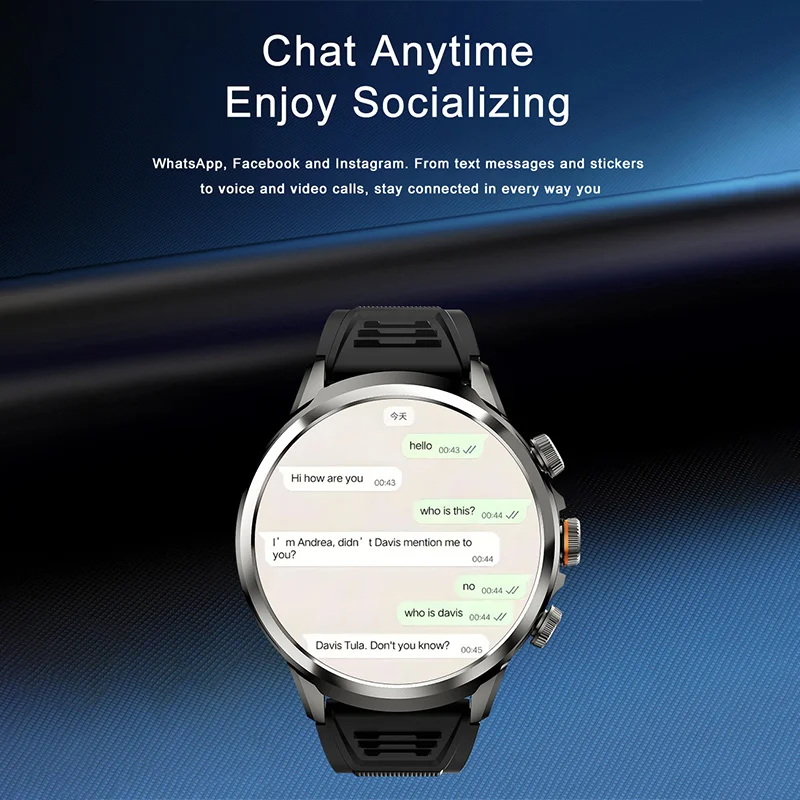 Reloj Inteligente 4G LTE Doble Sistema, Pantalla 1.95" Cámara Lateral 9MP, GPS/WiFi/SIM, 32GB Reproductor Música/Video, Monitor de Ejercicio - Envío Gratis