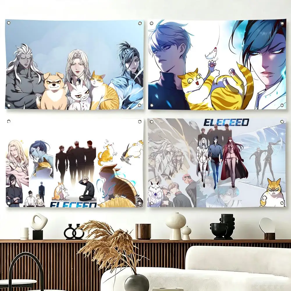 Action Manhwa E-Eleceed Flags  For Living Room Home Dorm Decor Wall Outdoor Camping Party Banner Gifts