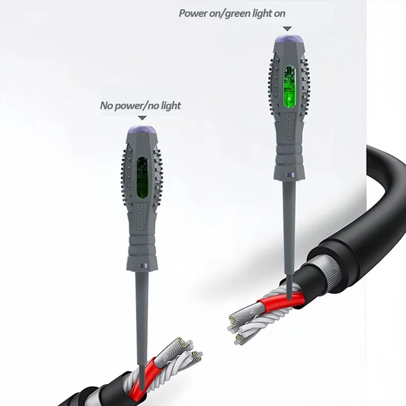 DELIXI ELECTRIC Test Pencil Voltage Detector Electrician Phillips Screwdriver /Flat Screwdriver Professional Hand Tools image 4
