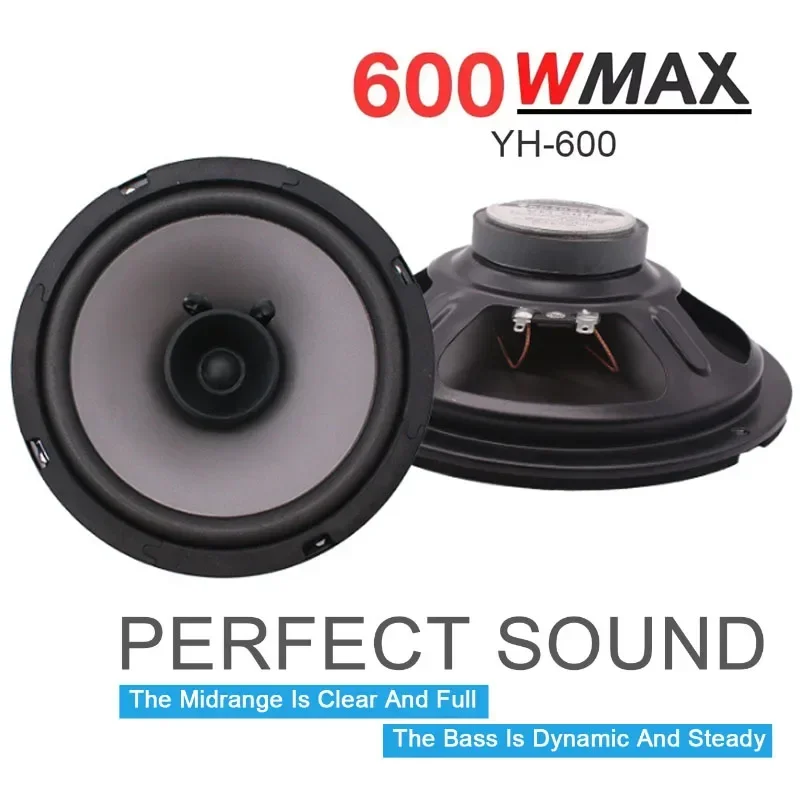 

1 шт., 600 Вт, автомобильные аксессуары для аудиосистемы, наклонный динамик, поддержка 6 дюймов, 2-полосный, полнодиапазонный, частота, автомобильный аудио, музыкальный динамик, новый