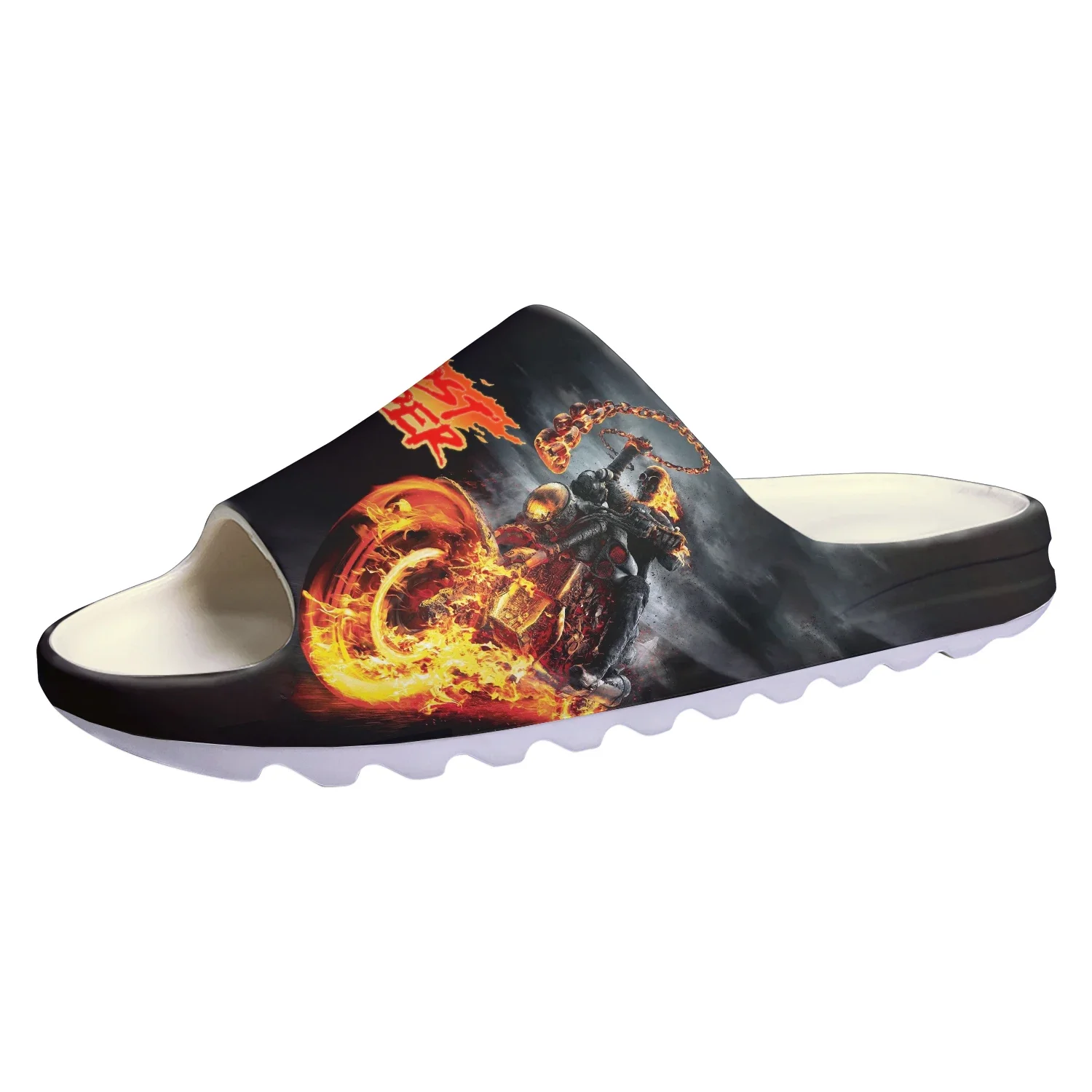 Ghost Rider Movie Soft Sole Sllipers Home Clogs Customized Step On Water Shoes Mens Womens Teenager Step in Sandals