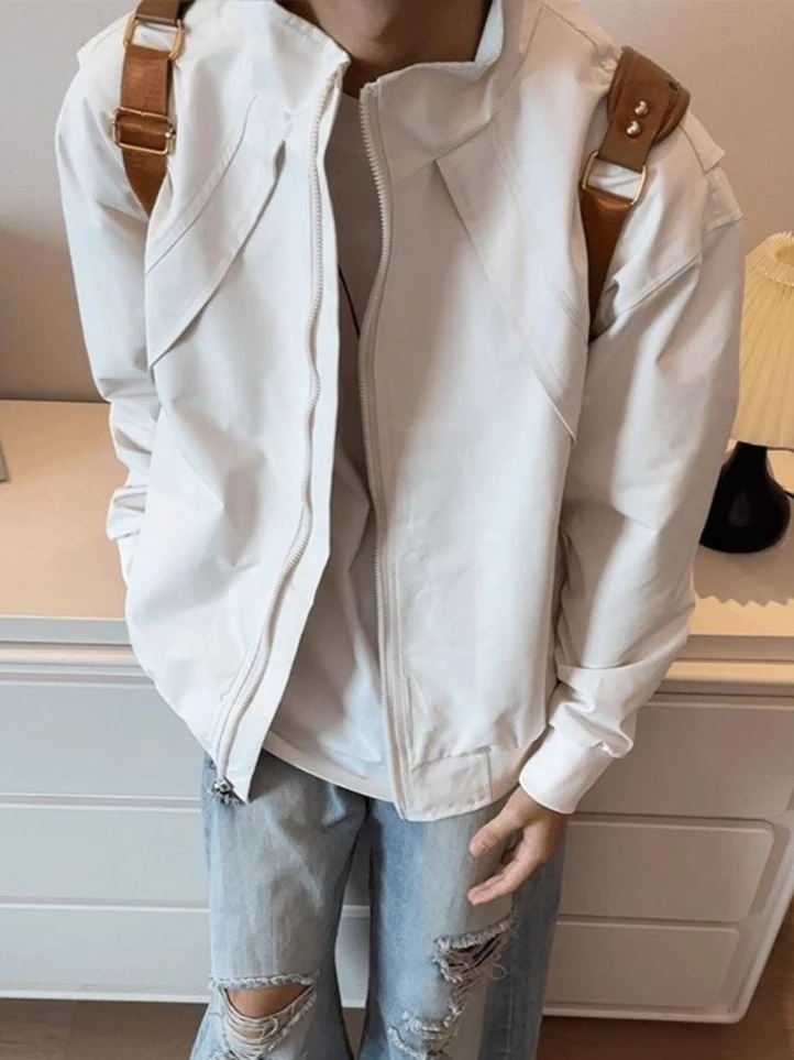 American Retro Loose Casual Tops Coat Men Jacket Formal Occasion Autumn Chic Fashion 2025 New Versatile Winter Padded Coat