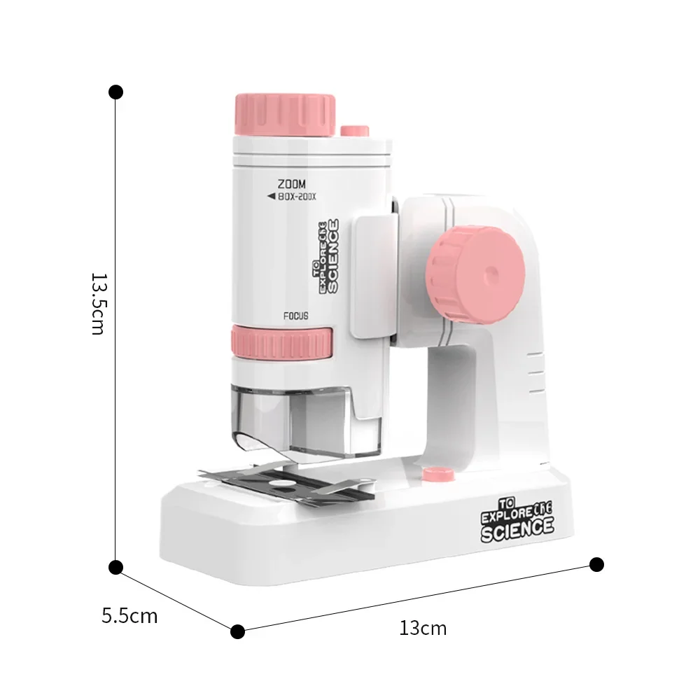 Kids Microscope 80x -200 x Portable Microscope Set Pocket Science Microscope Kids Microbiology Learning