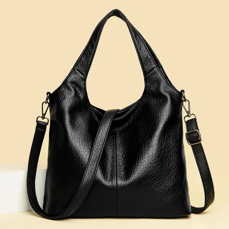 

2025 new women's handbag fashion PU leather tote bag casual large-capacity shoulder bag for Commuting underarm crossbody bag