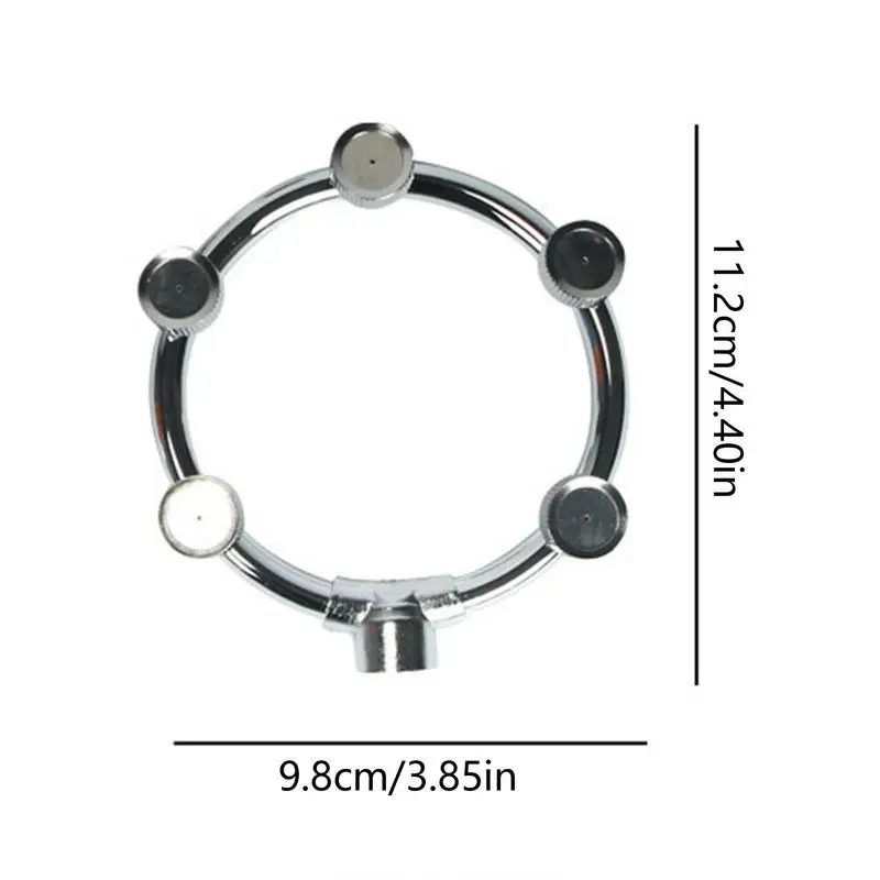 Pemisah selang, penyemprot atomisasi Multi kepala penyemprot Taman bisa dilepas ringan Stainless Steel untuk Cuci Mobil 1 buah
