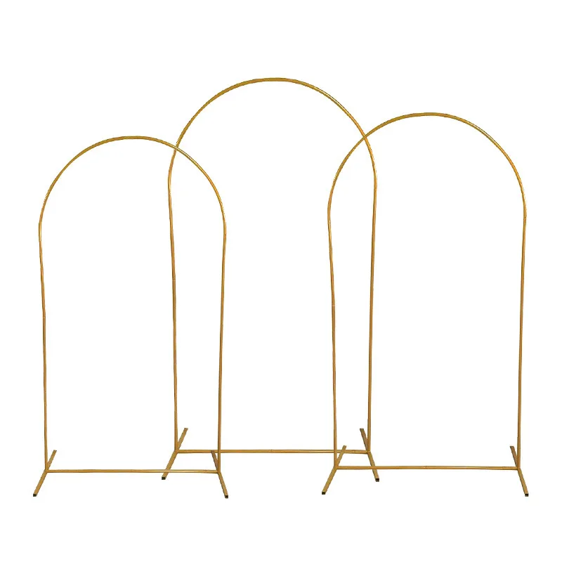 

1PCS Gold Wedding Arch Stand, Party Decor Balloon arch, Frame Backdrop Holder Bracket,Size 4FT 5FT 6FT 6.6FT 7.2FT