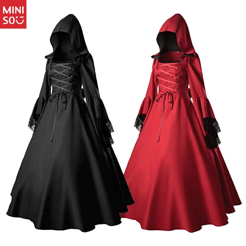 

Готическое платье эпохи Возрождения Miniso, викторианское бальное платье, исторический костюм для косплея