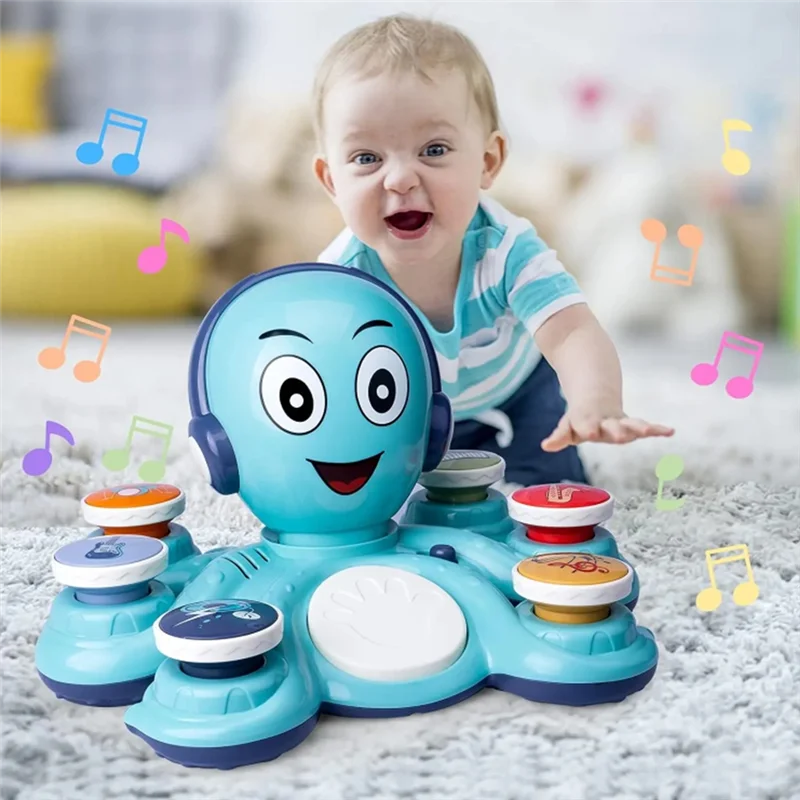 

WOWFU-Octopus Music Musical Educational Octopus Music Musical Educational Instruments For Birthday Gift Pink
