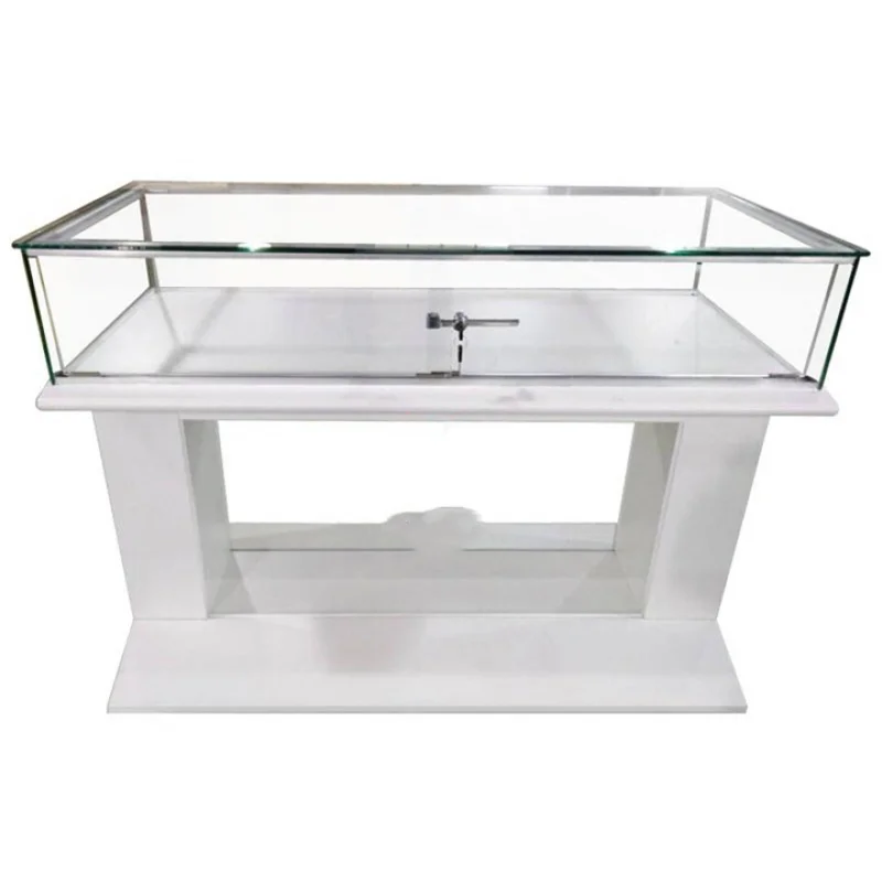 (Kunden spezifisch) moderne Handy-Innendekoration Custom Store Display Leuchte Glas Display Shop Counter Design