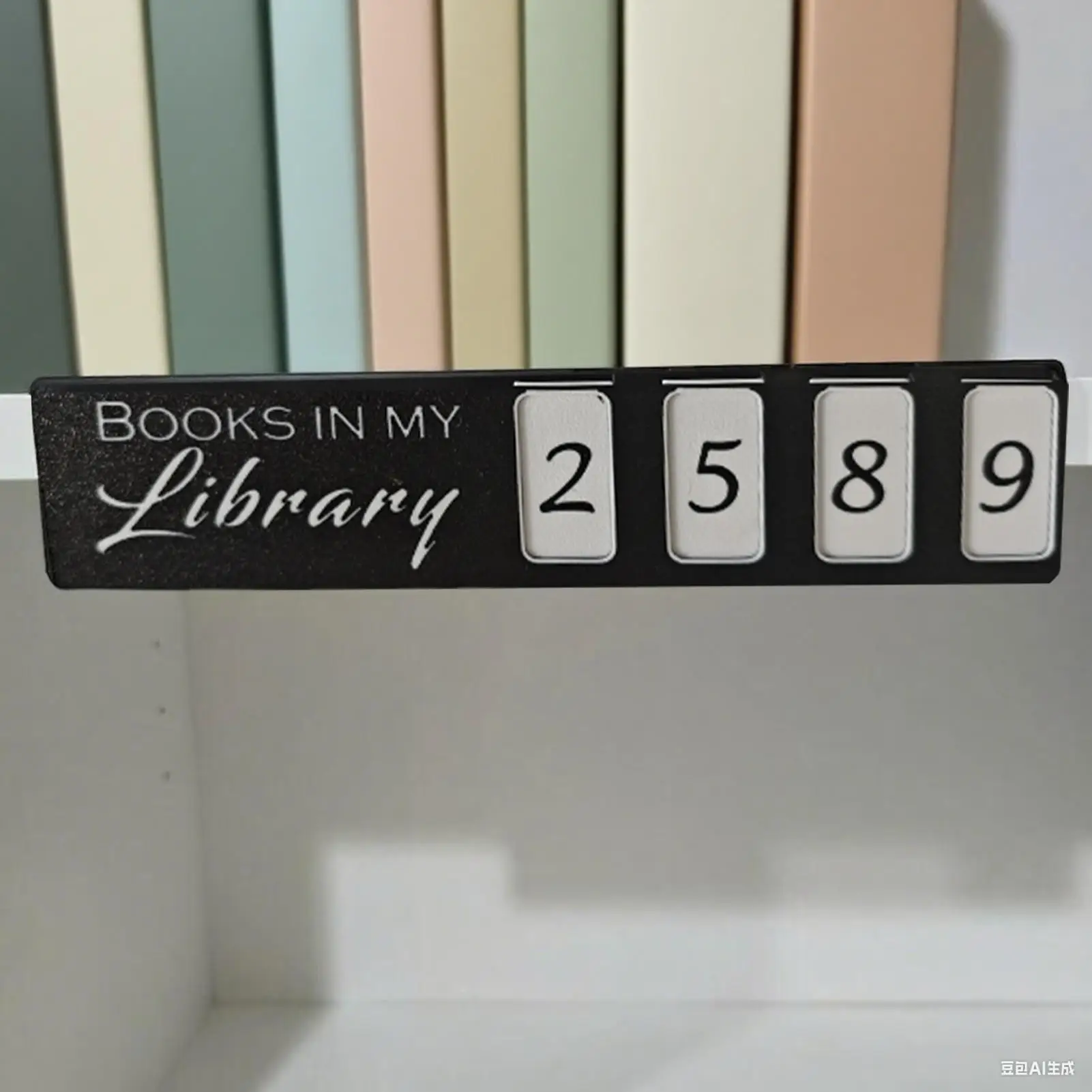 Bookshelf Counter In My Library Counting Ornament Book Counting Tag Book Collection Tracker for Library Apartment