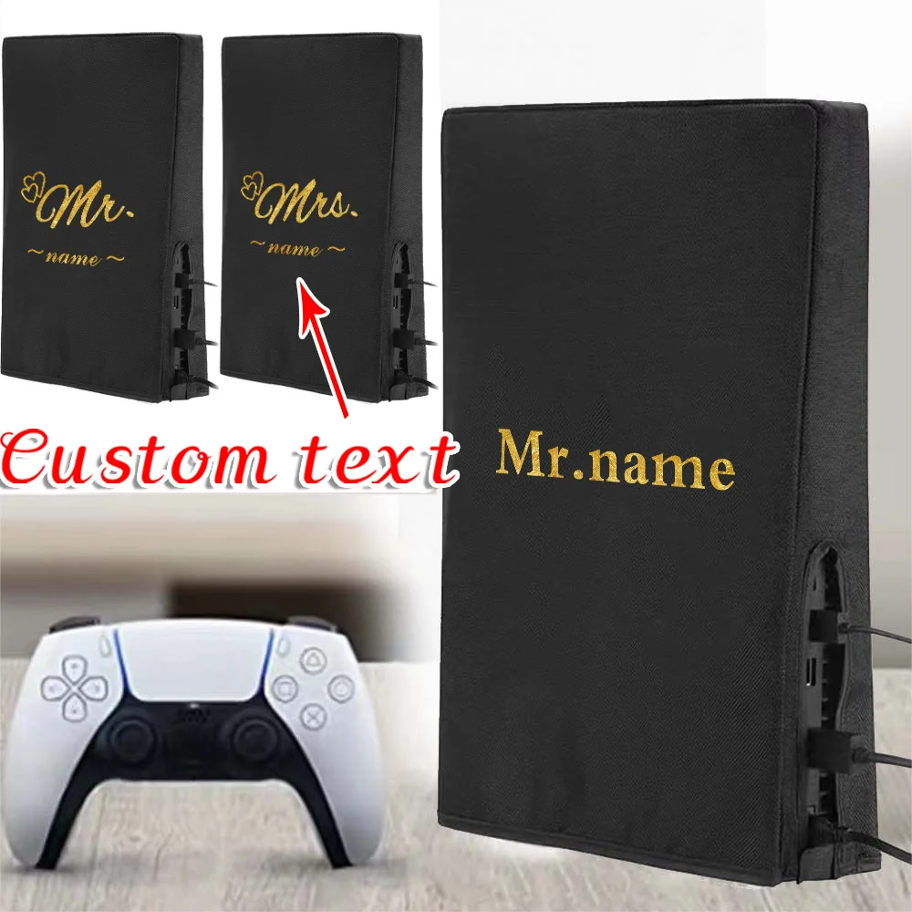 

Custom Name Black Dust Cover PlayStation 5 PS5 Game Console Protective Cover Scratch Resistant Cover Host Protection Tool