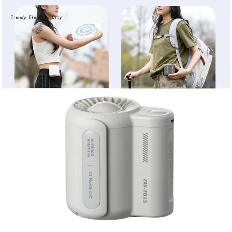 

Перезаряжаемый портативный вентилятор на талии, сильный воздушный поток, носимый поясной вентилятор, персональный поясной вентилятор с зажимом для одежды, рубашки, фермы, работы, пешего туризма