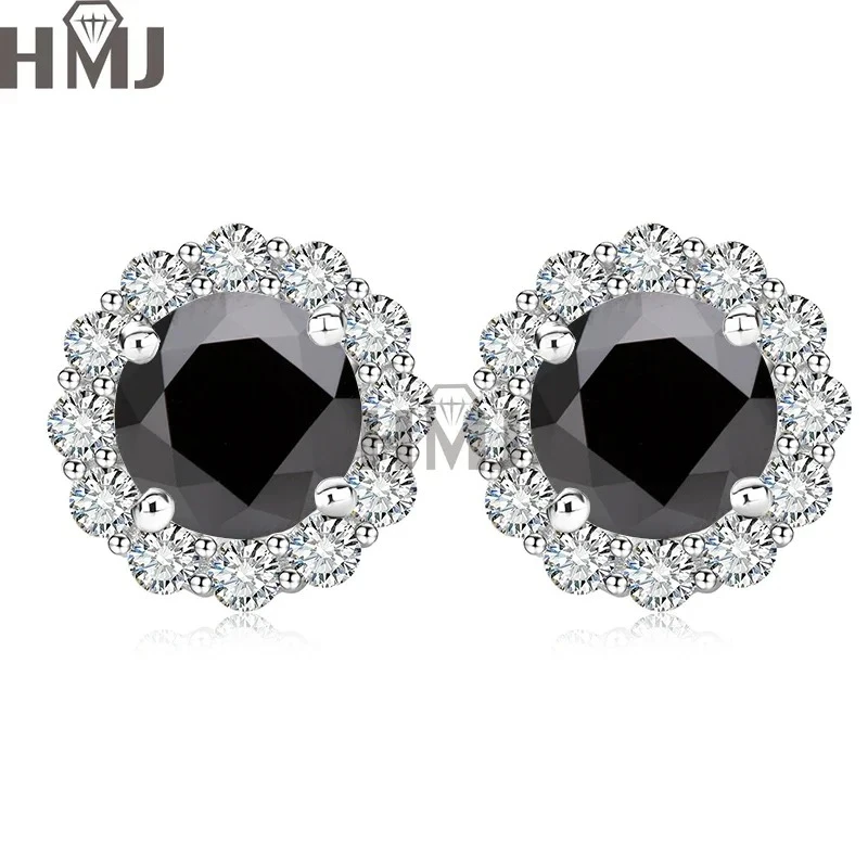 

D Color Moissanite Earrings for Women Lab Grown Diamond Ear Studs 100% 925 Sterling Silver Fine Jewelry Pass Diamond Tester