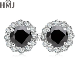 D Color Moissanite Earrings for Women Lab Grown Diamond Ear Studs 100% 925 Sterling Silver Fine Jewelry Pass Diamond Tester