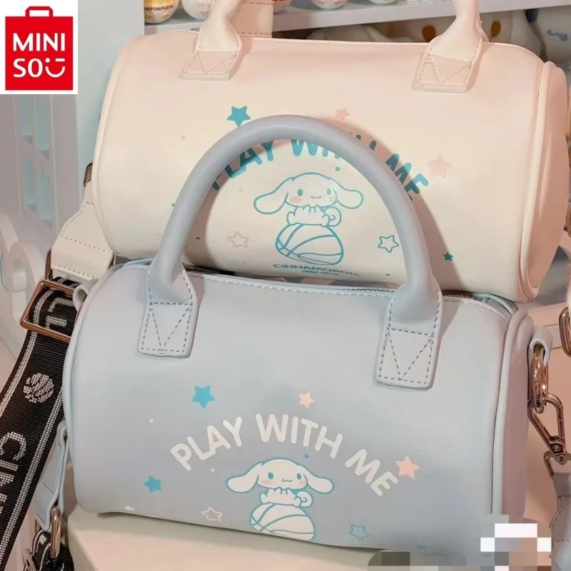 MINISO Sanrio-Bolso cruzado de un hombro para chica, bolsa de viaje informal versátil de gran capacidad con dibujos animados de Jade Guigou, a la moda