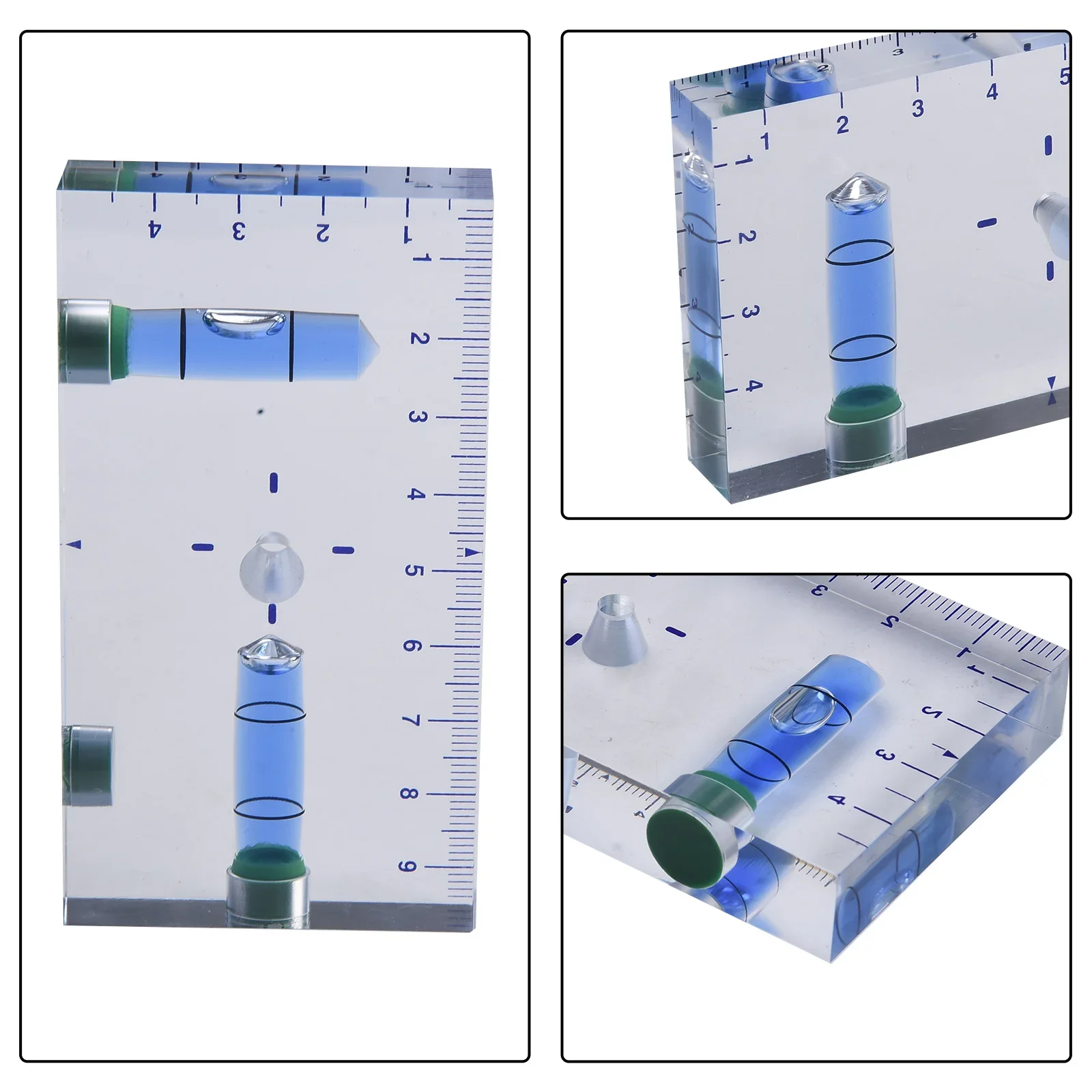 High Precision Transparent Two Direction Magnetic Level Bubble Level T-type  Level Gauge Magnetic Bubble Two-way Industrial Dome