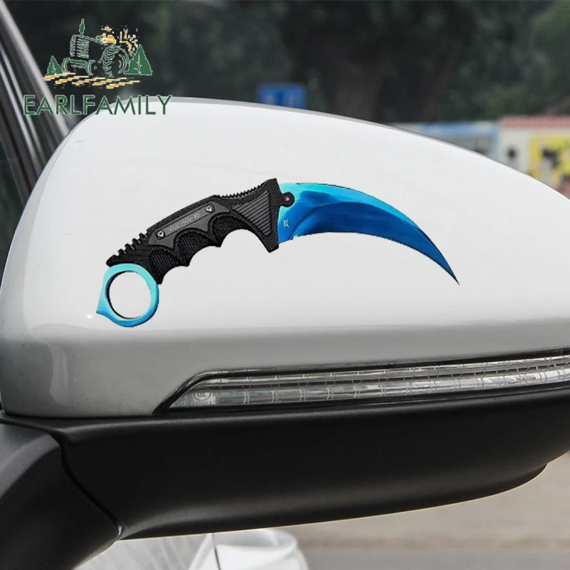 EARLFAMILY Car Decal for CS GO Karambit Knife Auto Car Stickers Laptop Suitable for Any Flat and Smooth Clean Surface Decor