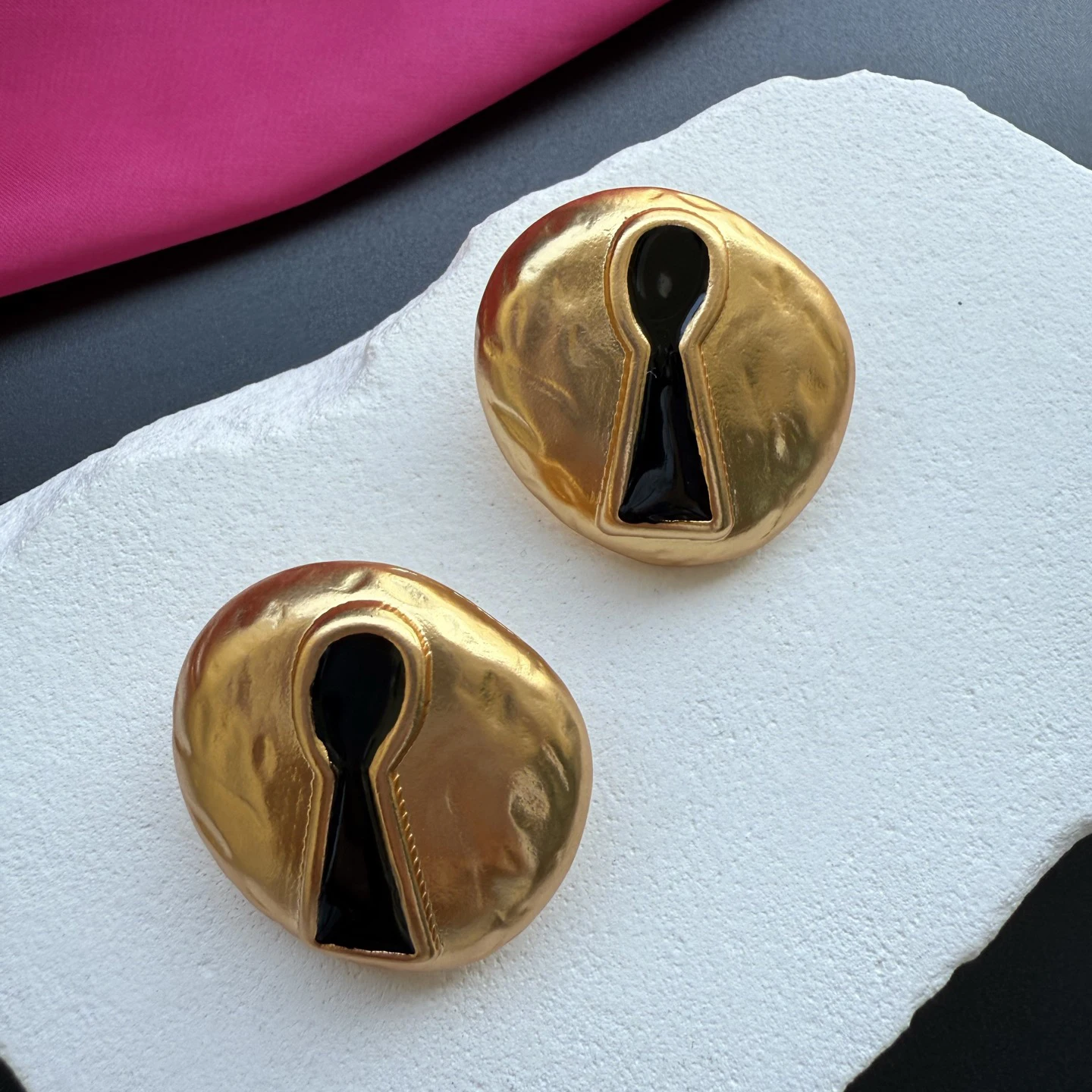 2026 Fashion Brass Gold Plated Circular Designer Earrings Women Luxury Jewelry Trend