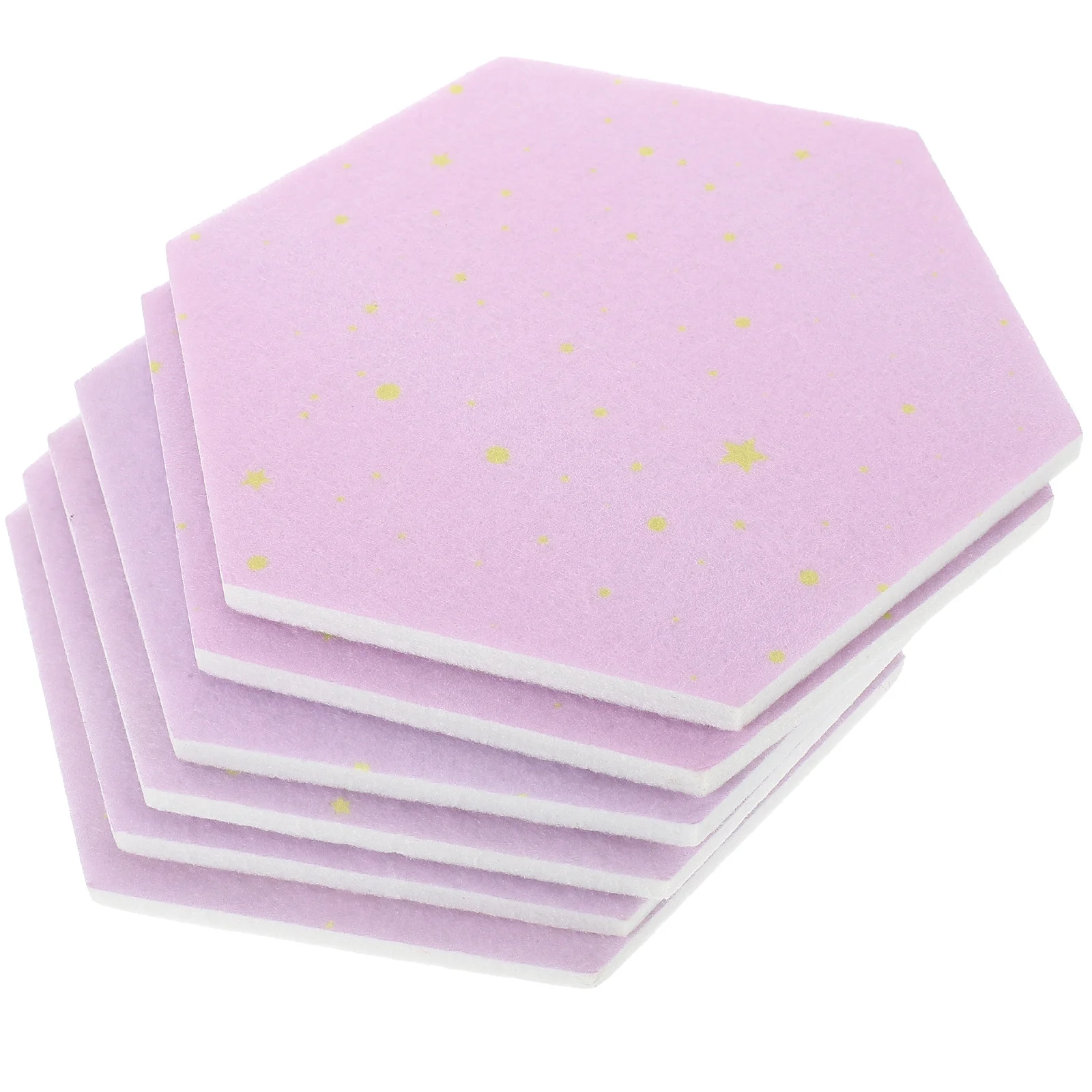 

6pcs Hexagon Felt Pin Boards Lightweight Memo For Home Office Wall Decor Bulletin Board Cork Tiles Display Notice Board