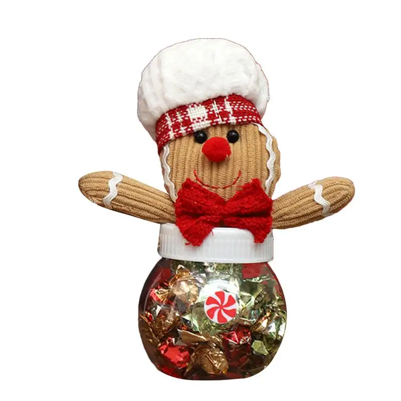 Holiday Candy Jar Gingerbread Man Sugar Container Decorative Christmas Cookies Jar Sugar Container For Christmas Candies Cookies