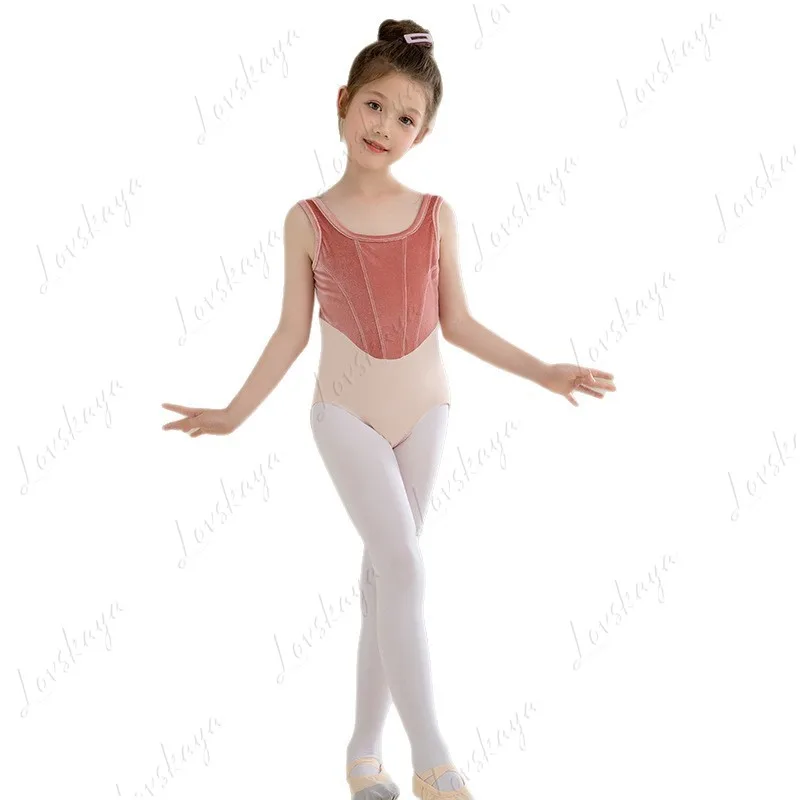 Tanz-Trainingsanzug für Kinder – einteiliger Ballett-Samt-Schmetterlingsanzug – Sommer-Eiskunstlaufanzug für chinesischen Tanz für Mädchen