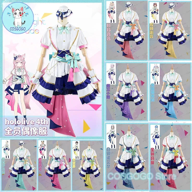 COSGOGO Vtuber Hololive 4th Towa Lamy Sora Roboco San Noel Takane Lui جميع الأعضاء أزياء تنكرية للهالوين ملابس نسائية