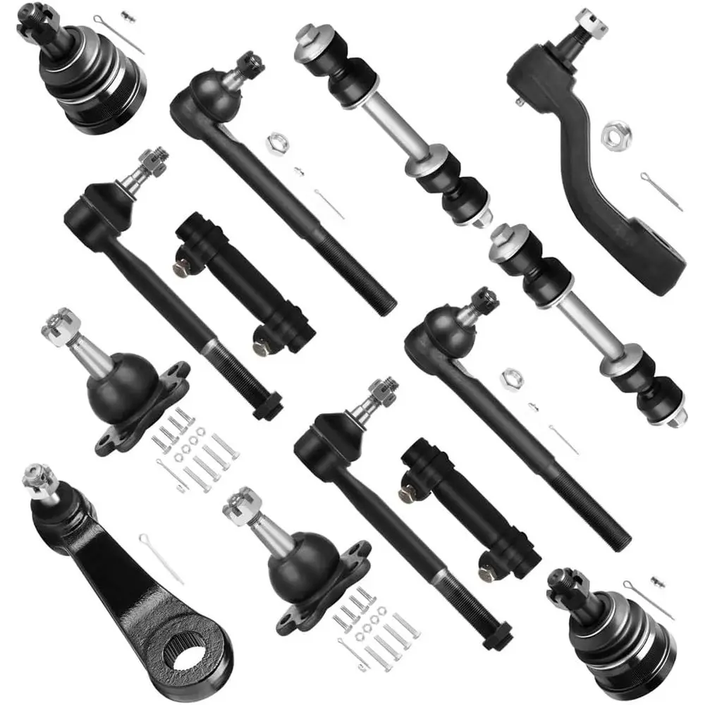 

1993-1999 Chevrolet C1500 14-Piece Front Suspension Kit with Tie Rod Ends, Sway Bar Links, Ball Joints, and Idler Arms