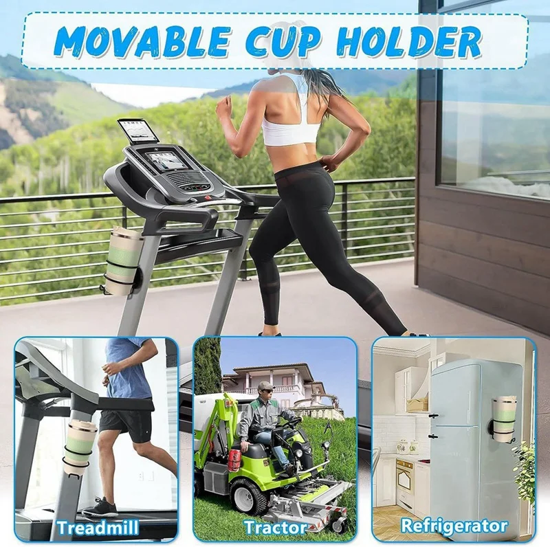 Strong Magnetic Cup Holder, Fully Covered Anti Drop Drink Holder, Horizontal Or Vertical Mount On Metal Surface 2 Pack