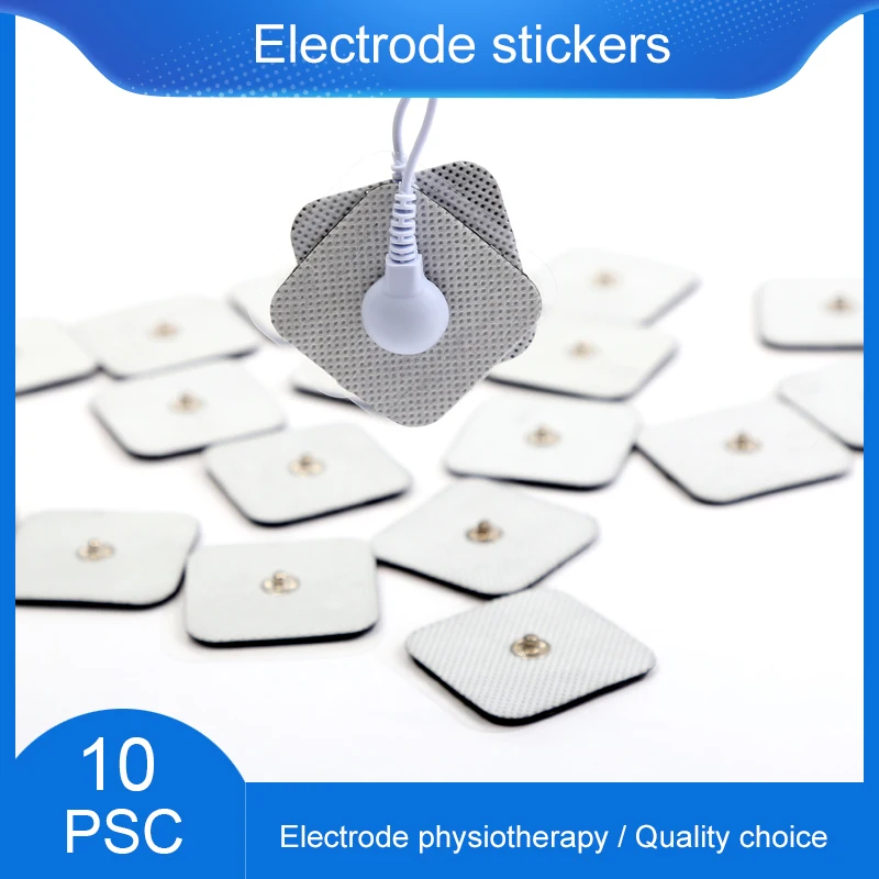 4*4cm Electrode Pad Sticker Electrode Snaps Nerve Stimulator Self-adhesion for EMS Tens Unit Electrical Muscle Stimulator