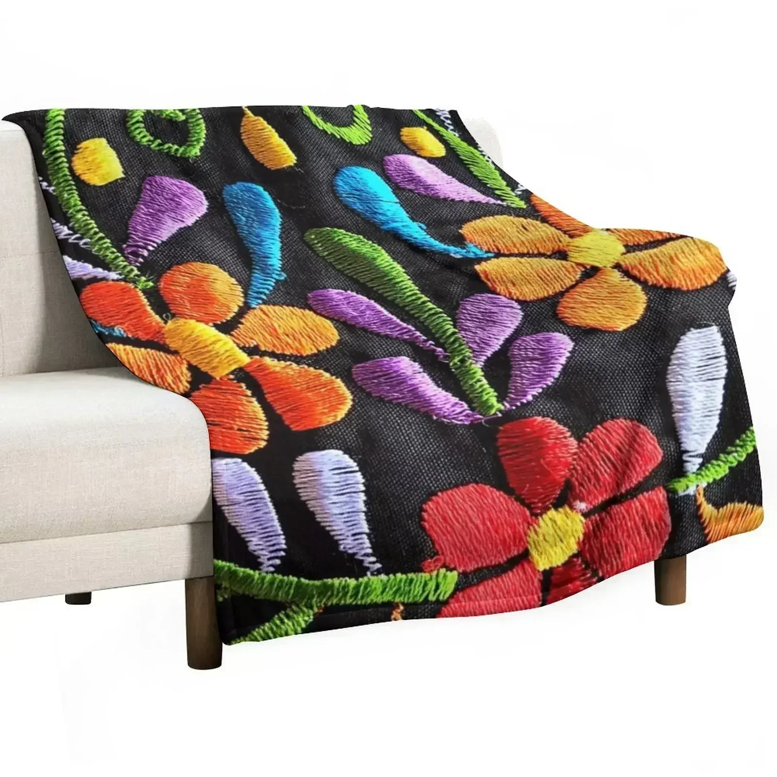

Mexican Flowers Throw Blanket Lightweight Warm Blanket for Indoor Outdoor Use