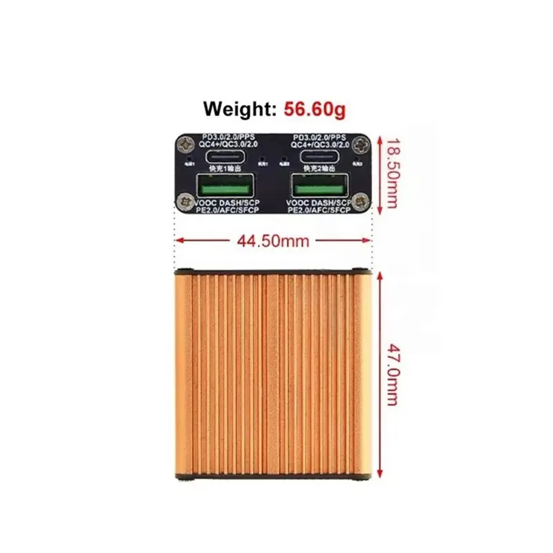 ABGI PD140W Dual-Channel Fast Charging Desktop Module, Full Protocol PD QC AFC FCP VOOC Support, Motherboard