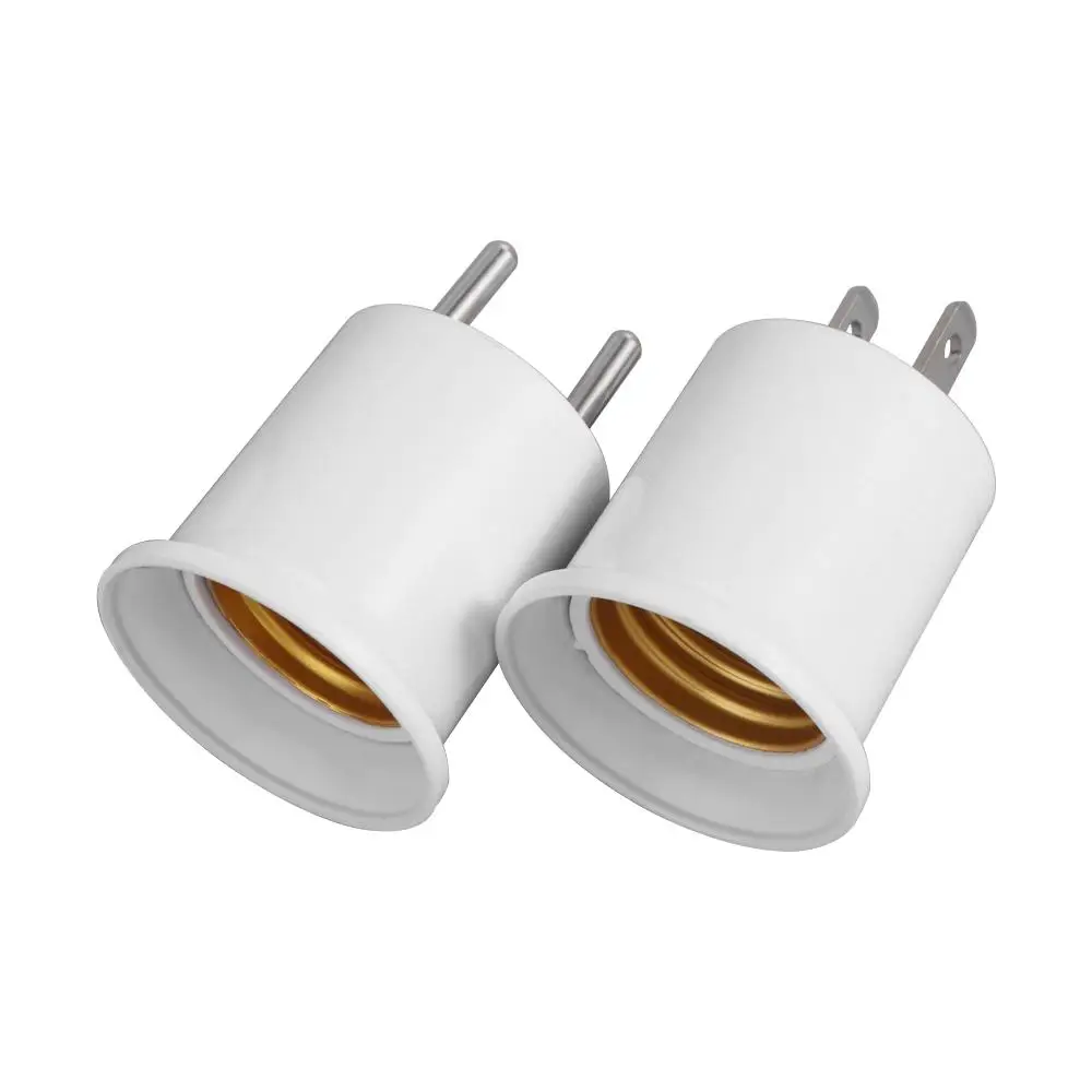 E27/E26 Spiral Shape Socket Lamp Holder US EU Conversion Lamp Holder Camera Bulb Converter
