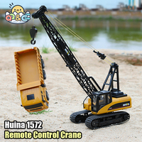 HUINA 1572 1/14 RC Truck Crane 15 Channels Metal Alloy Tractor Engineering Car 2.4GHz Remote Controlled RC Crane Toys for Boys