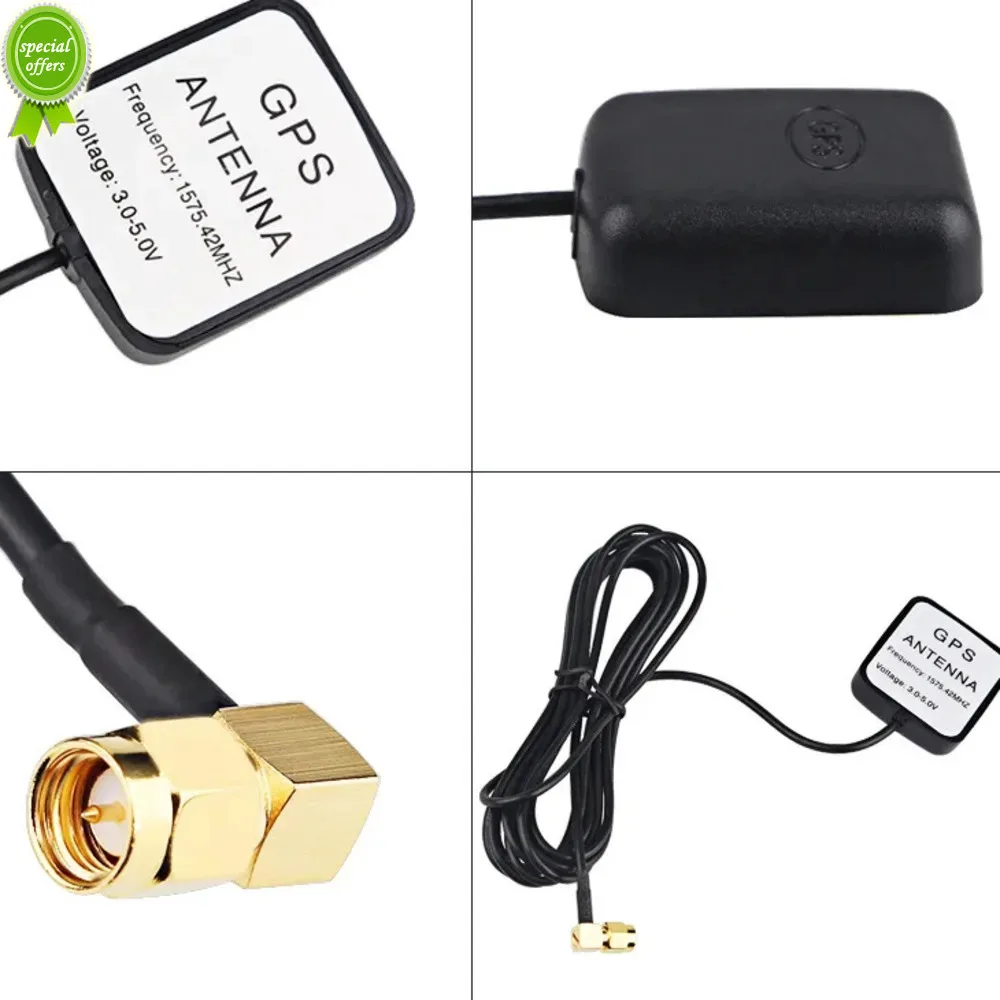 A BEND/Right Angle Enhanced GPS Receiver GPS Antenna SMA Connector 3 M 1575.42 MHz Motorcycle Automatic GPS Accessories