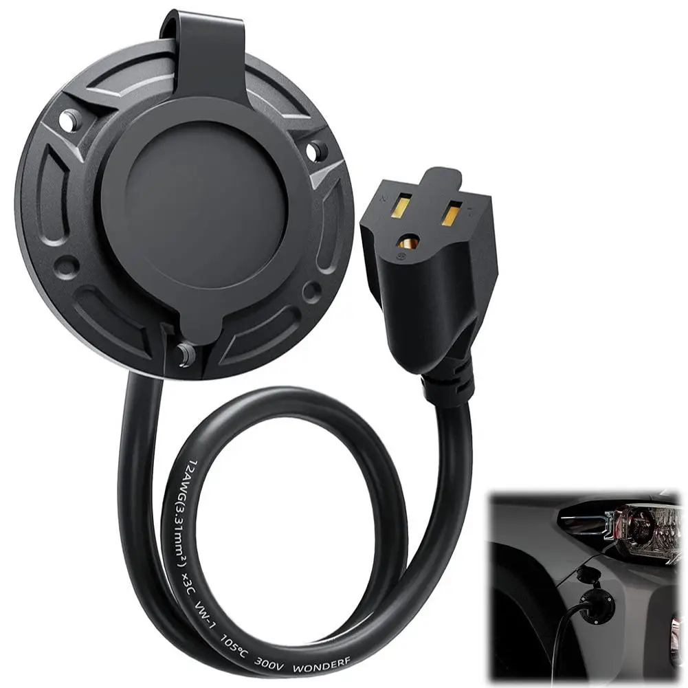 

Водонепроницаемая розетка-удлинитель для автофургонов 15А 125В переменного тока, усиленная, с кабелем 12AWG и встроенным входным разъемом 16 дюймов Z3T2