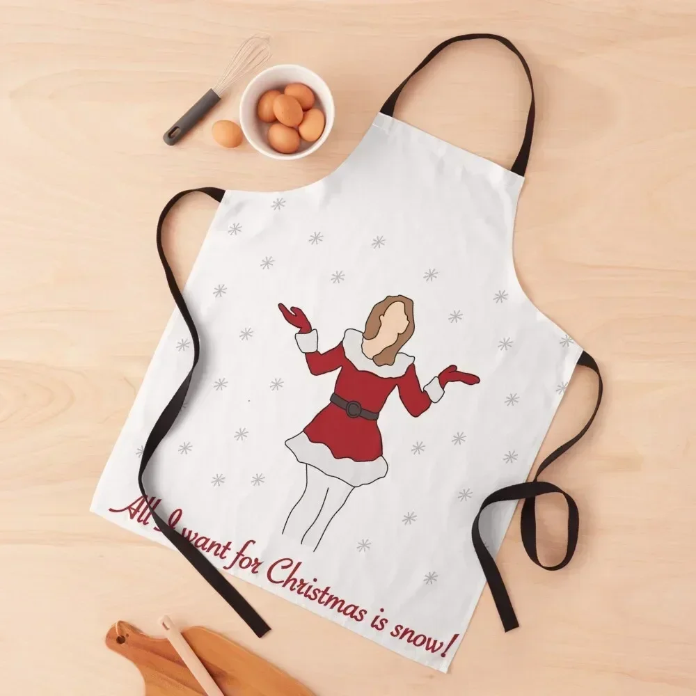 

Mariah Carey All I Want For Christmas Is Snow Apron Household Items Korean Nursing Kitchen New 2022 Year Apron