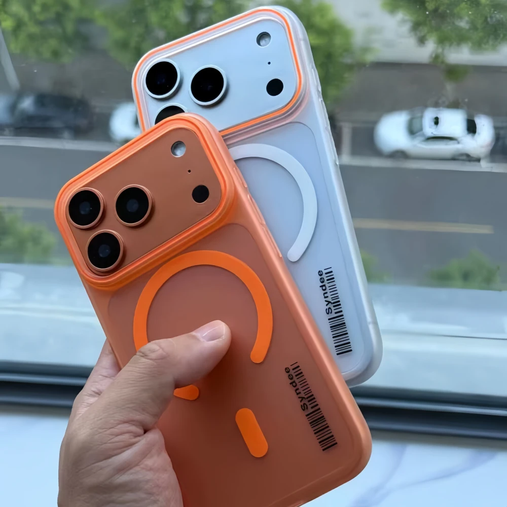 Translucent Frosted Magnetic Phone Case for iPhone 17 16 15 Pro Max 14Pro 13 12 For MagSafe Ultrathin Matte Hard PC Cover