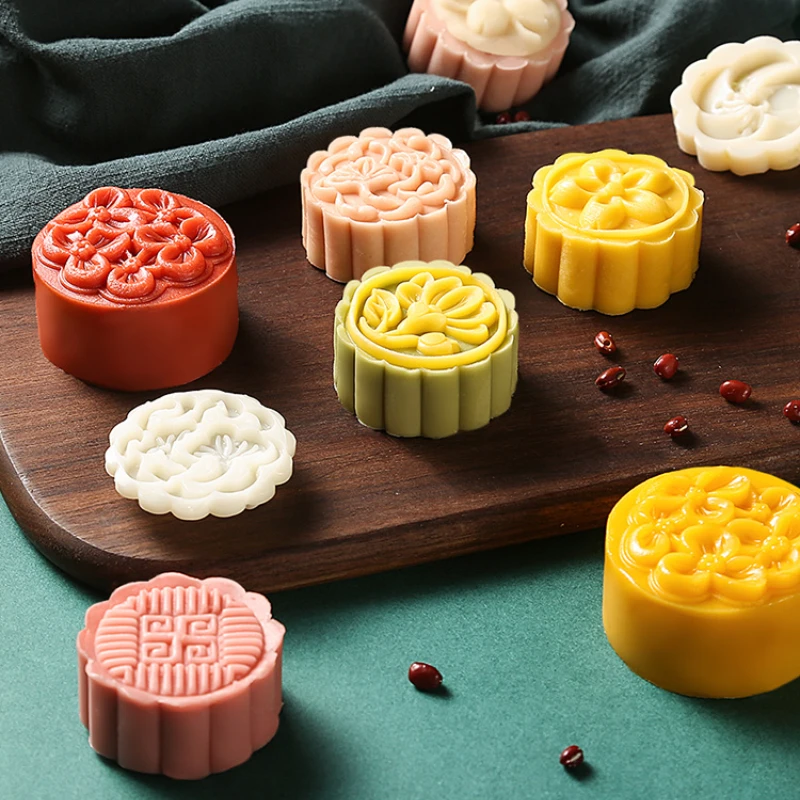 Four-leaf flower moon cake mold non-stick mung bean cake model printed with hand-pressed ice cake mold