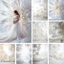 Mehofond Photography Background White Floral Wall Adult Birthday Party Wedding Maternity Portrait Decor Backdrop Photo Studio